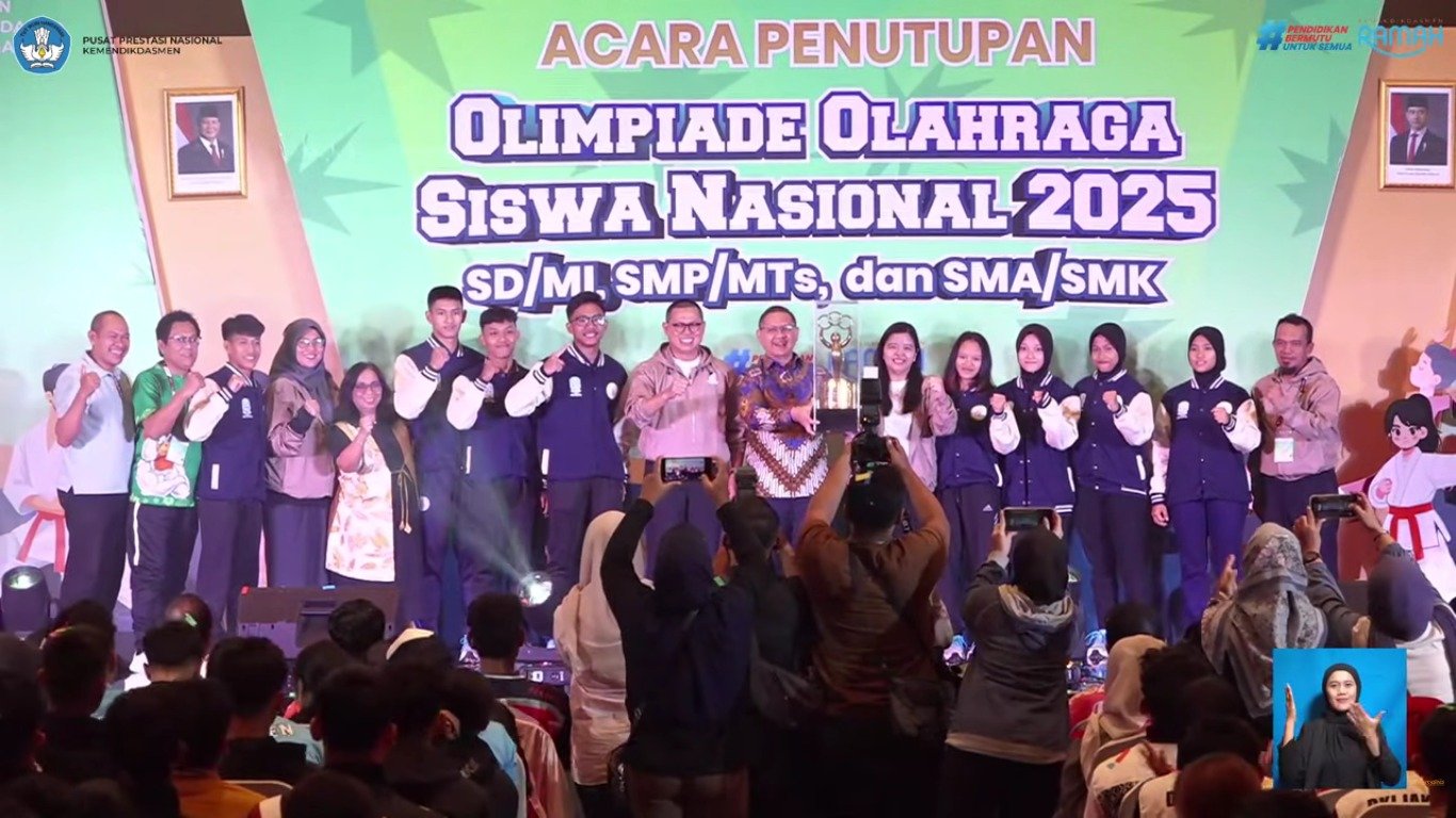 Kemendikdasmen Tutup O2SN 2025, Fair Play dan Mental Tangguh Jadi Sorotan