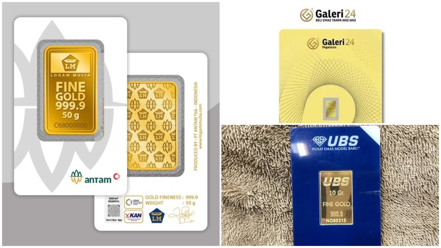 Harga Emas Pegadaian Hari Ini Stabil, UBS dan Galeri24 Bertahan di Level Tinggi