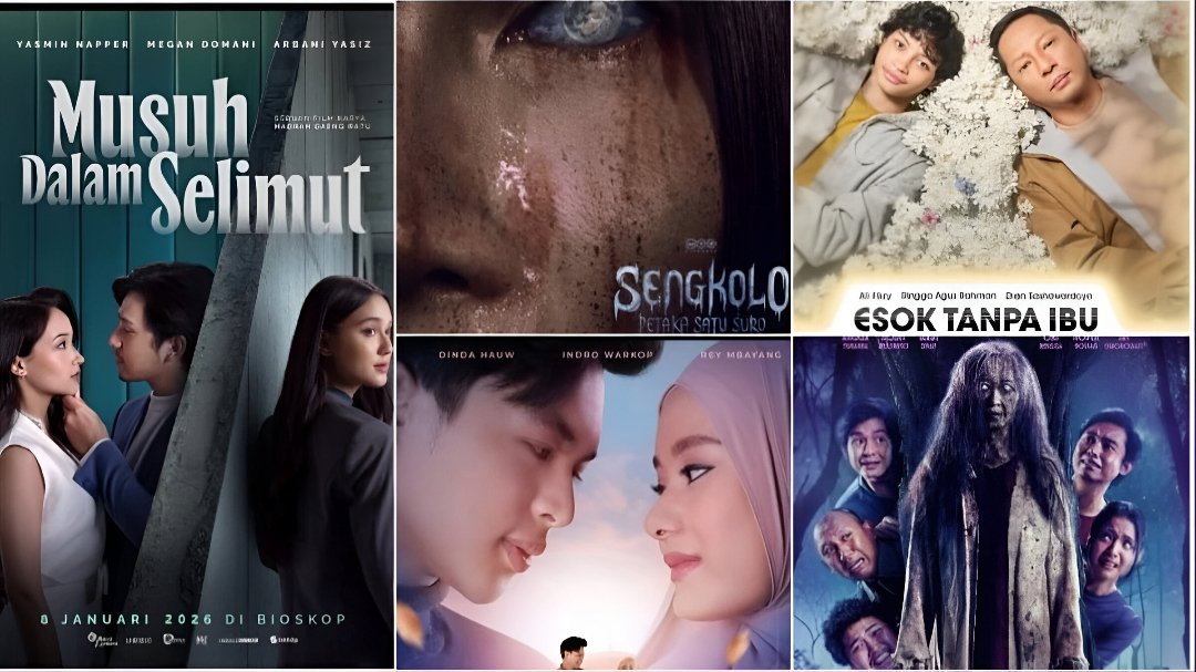Beberapa Film Indonesia Tayang Perdana 8 Januari 2026, Hadirkan Drama, Komedi, dan Thriller