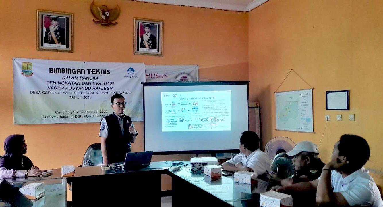 Jasa Raharja Karawang Gelar Pelatihan Pertolongan Pertama Gawat Darurat Di Desa Cariumulya Bersama RS Amanda Mitra Keluarga