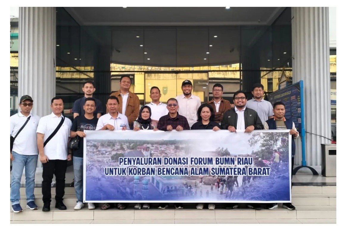 Bersama Forum BUMN Riau Jasa Raharja Kunjungi dan Bagikan Bantuan Korban Banjir di Agam Sumbar