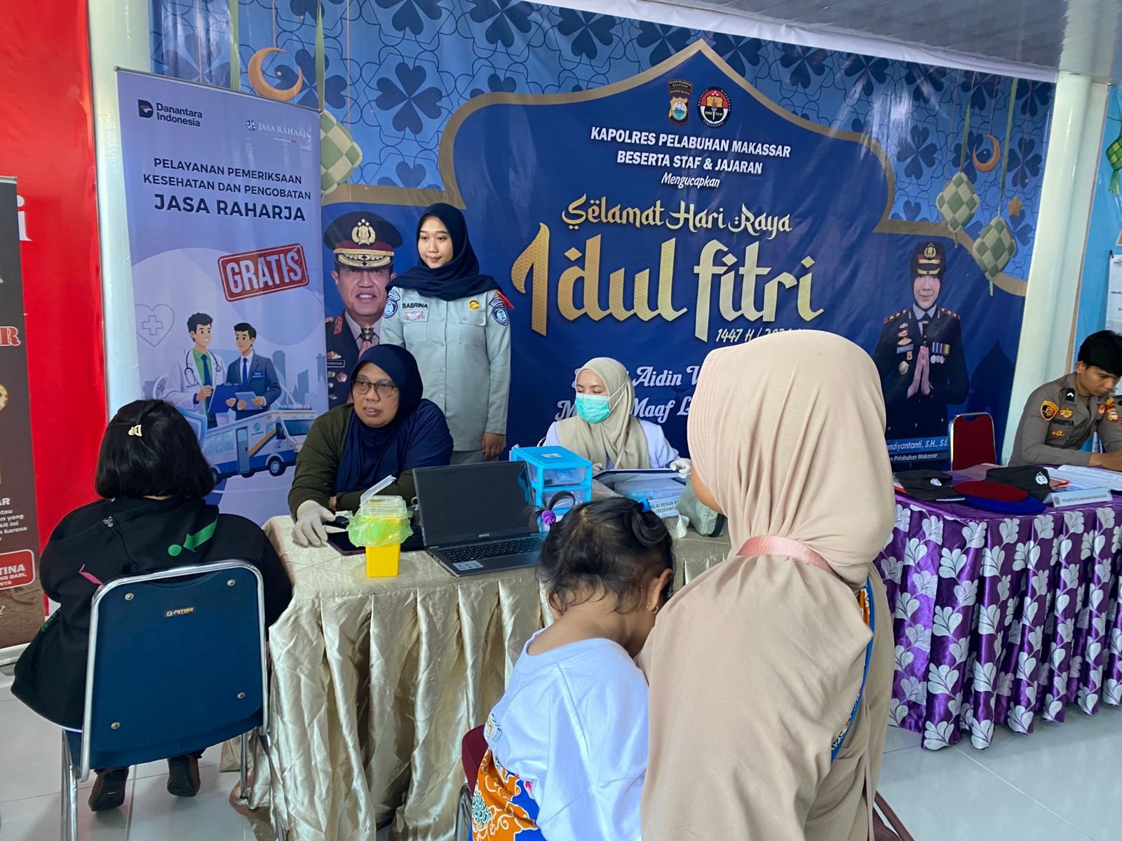 Jasa Raharja Sulsel Gelar Pemeriksaan Kesehatan Gratis bagi Pemudik di Pelabuhan Makassar