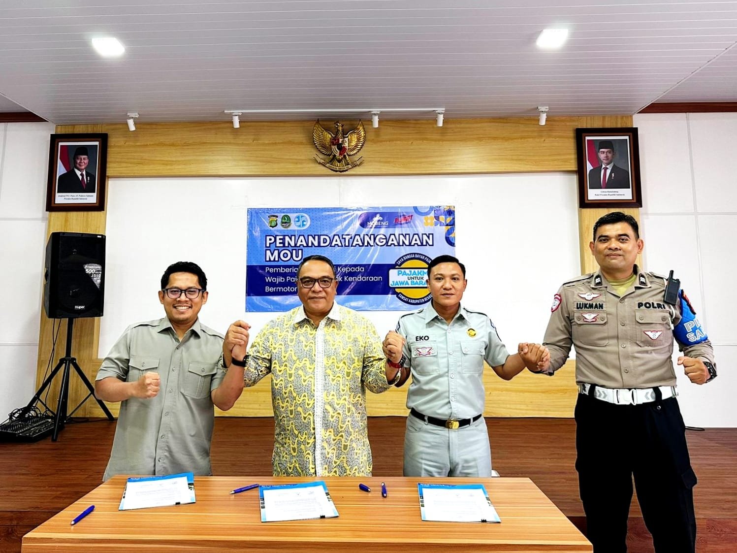 Apresiasi Wajib Pajak Taat, Tim Pembina Samsat Kabupaten Bekasi dengan PlanetBan dan Mobeng (PT Surga Mobil Indonesia) Jalin Kerjasama Strategis