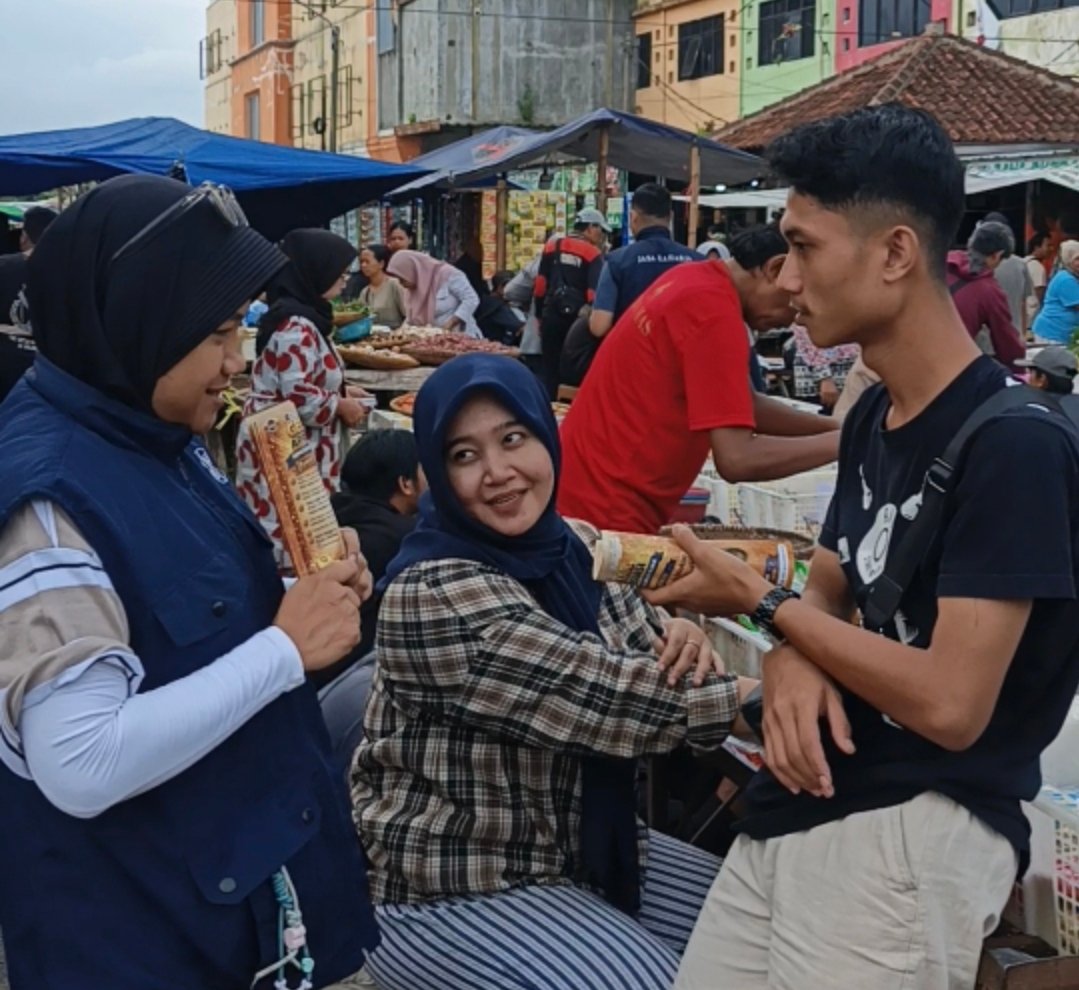 PT Jasa Raharja Gelar Sosialisasi Gebyar Apresiasi Kepatuhan Wajib Pajak di Pasar Pancasila Kota Tasikmalaya