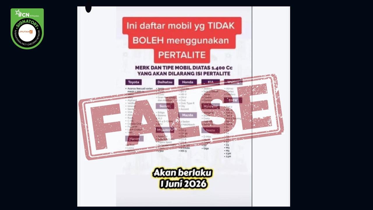 Hoaks! Mobil di Atas 1.400 Cc Tidak Dilarang Pakai Pertalite per 1 Juni 2026