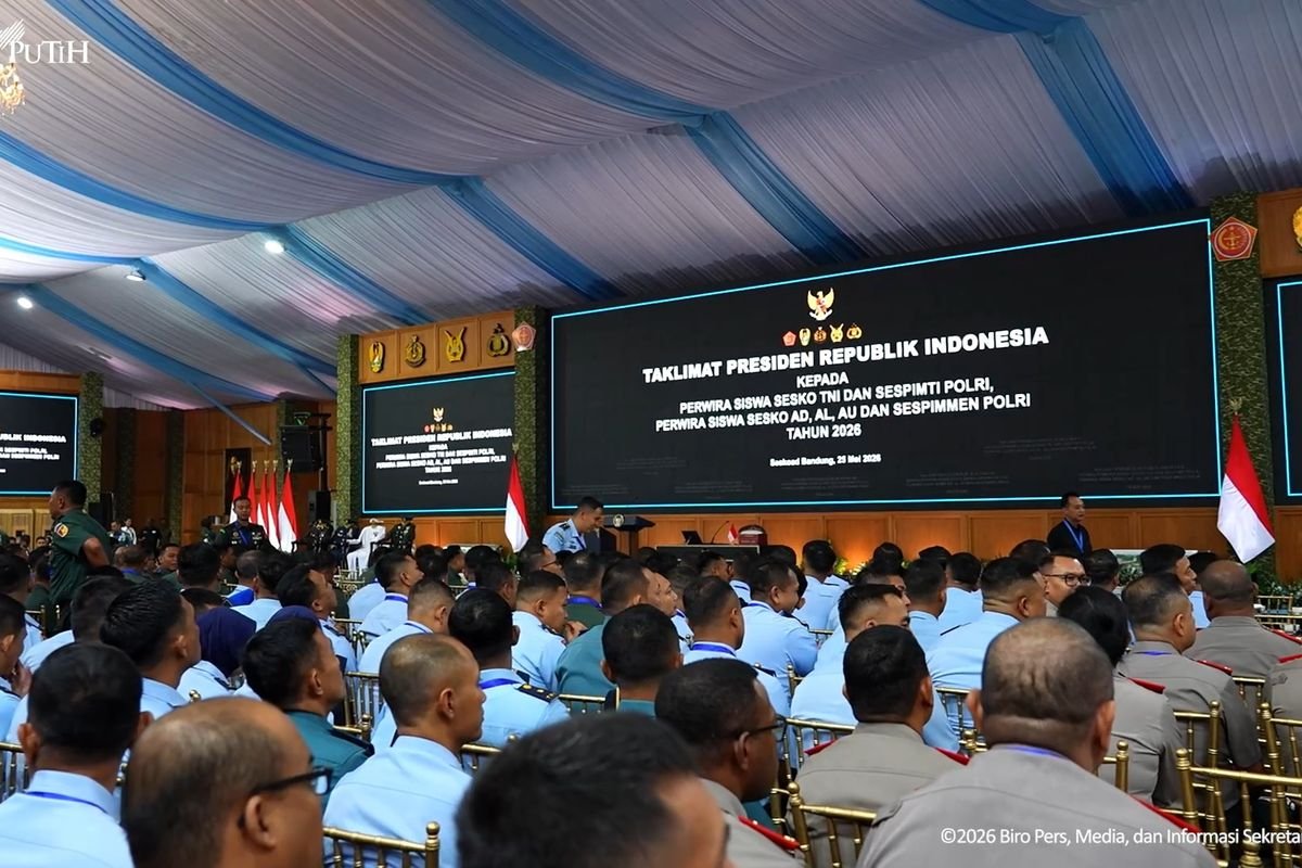 Prabowo Tekankan Pembinaan Kepemimpinan Saat Taklimat Perwira TNI-Polri di Bandung
