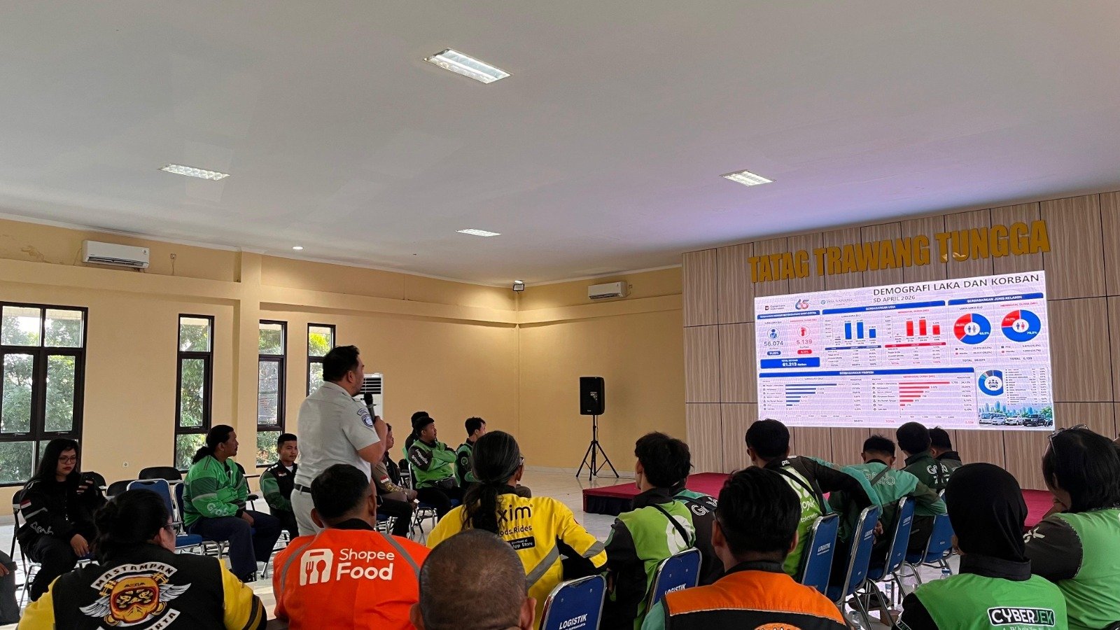 Polres Purwakarta bersama Jasa Raharja Purwakarta dan GAOP Gelar Kampanye Keselamatan Berbasis Digital melalui Aplikasi JRku