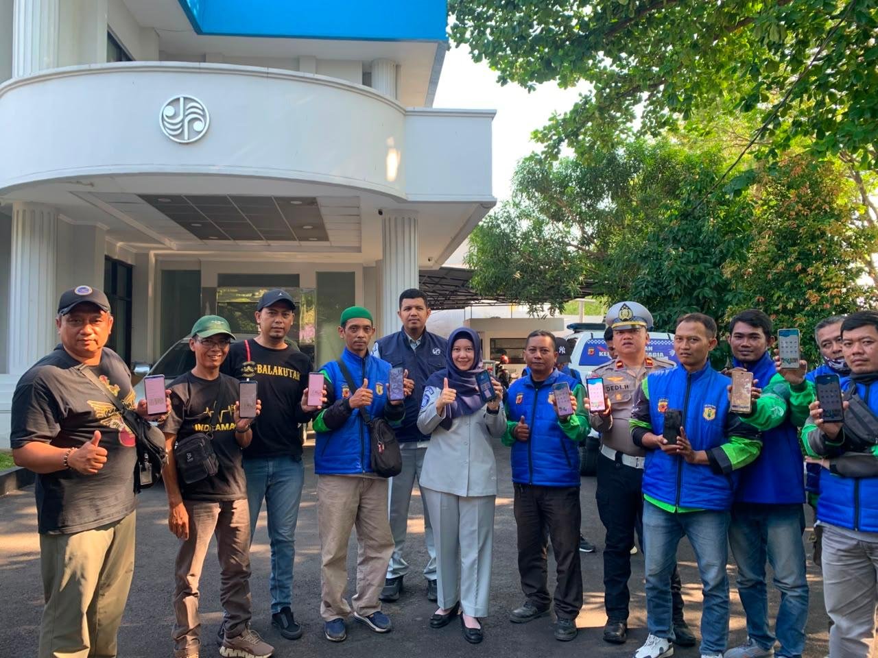Jasa Raharja Cabang Indramayu Sosialisasikan Lapor Laka Berbasis Aplikasi Kepada Driver Ojek Online