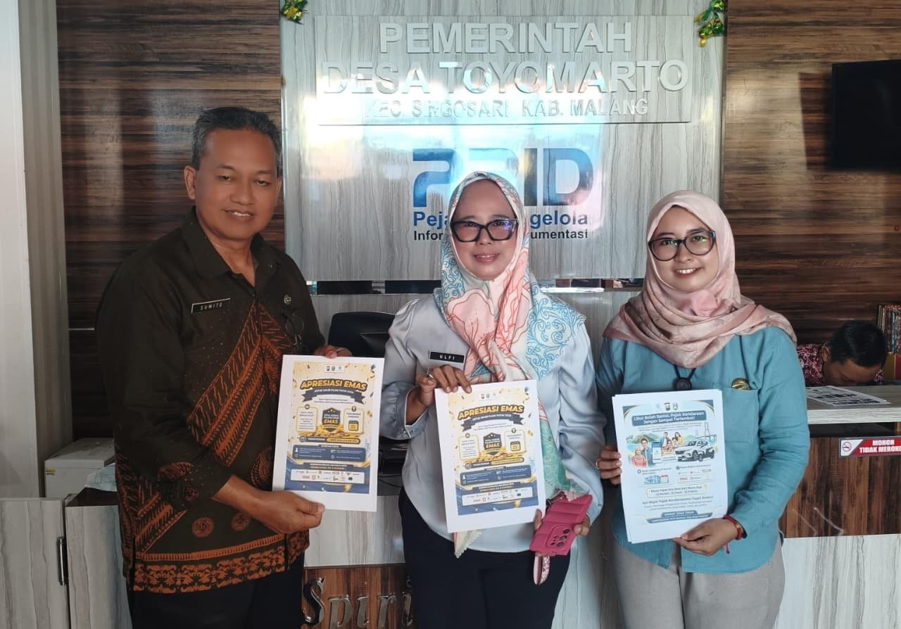 Samsat Malang Geber Kepatuhan Pajak di Desa Toyomarto, Dari Sosialisasi Apresiasi Emas hingga Layanan Jemput Bola