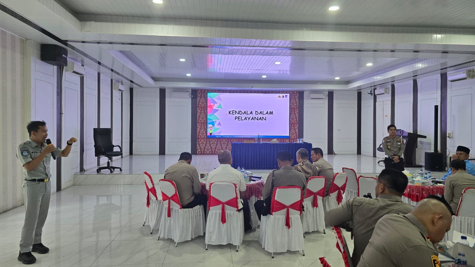 PT. Jasa Raharja Cabang Kisaran Sosialisasikan Peran Perlindungan Korban Laka Lantas Pada Forum Konsultasi Publik Polres Asahan