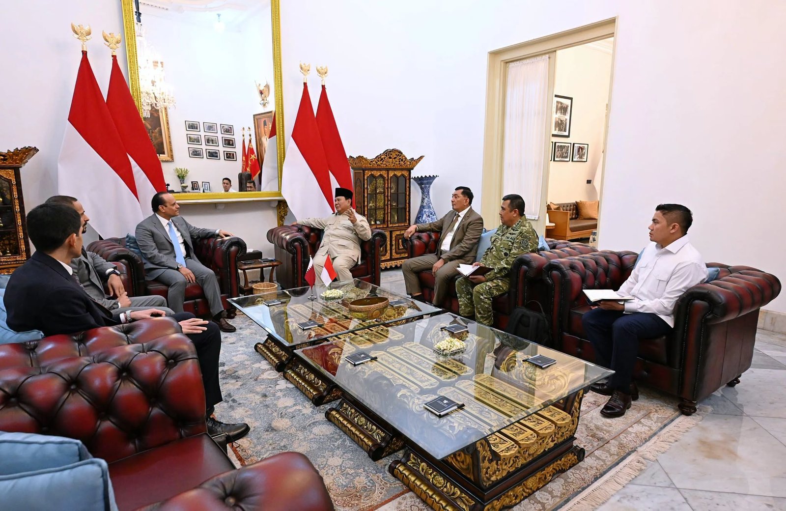 Menhan Qatar Temui Prabowo, Perkuat Tindak Lanjut Kerja Sama Strategis Indonesia-Qatar
