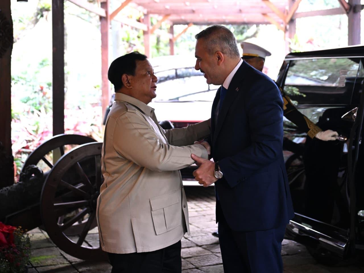 Terima Menlu Turkiye, Prabowo Perkuat Koordinasi Indonesia-Turkiye soal Perdamaian Dunia