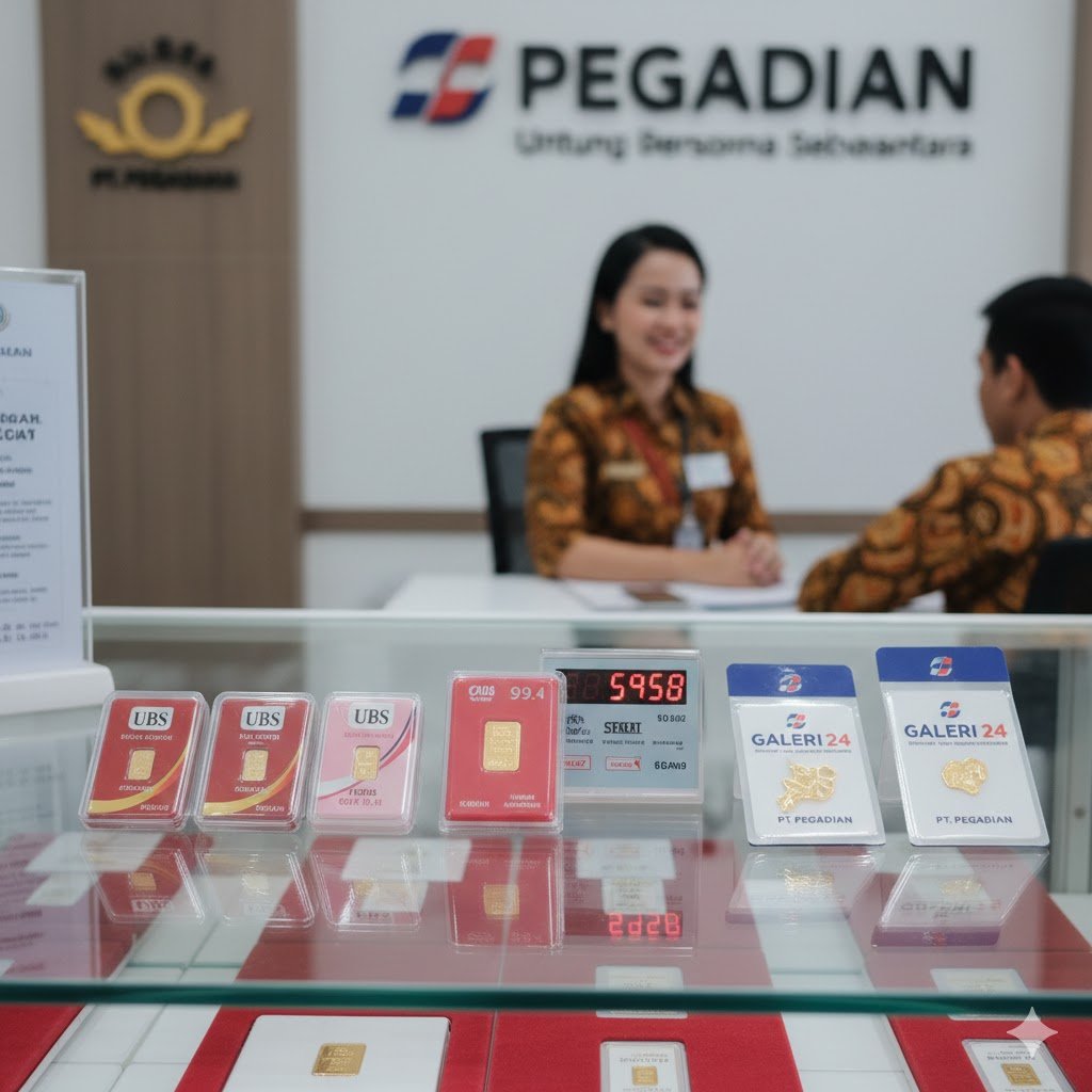Update Harga Emas Pegadaian 24 Juni 2026, Semua Jenama Alami Penurunan