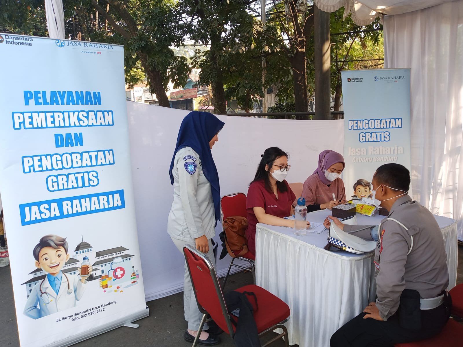 Berikan Kemudahan dan Keuntungan Bagi Wajib Pajak, Kolaborasi Jasa Raharja Bandung & Tim Pembina Samsat SoekarnoHatta Gelar Pemeriksaan PKB & SWDKLLJ, Pengobatan Gratis & Sosialisasi PPGD