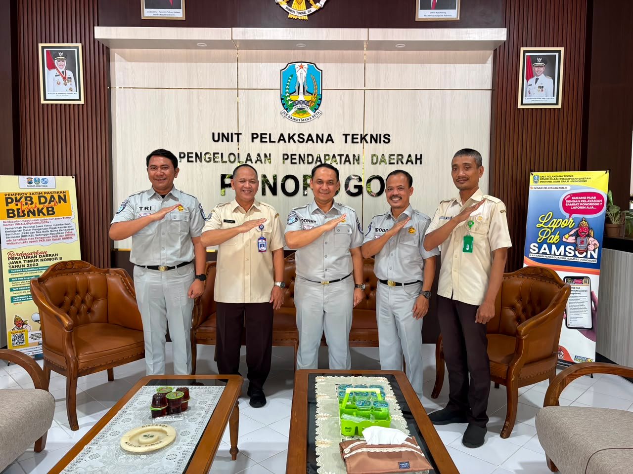 Kepala Cabang Jasa Raharja Madiun Koordinasi Program Kesamsatan Bersama KUPT Bapenda Ponorogo