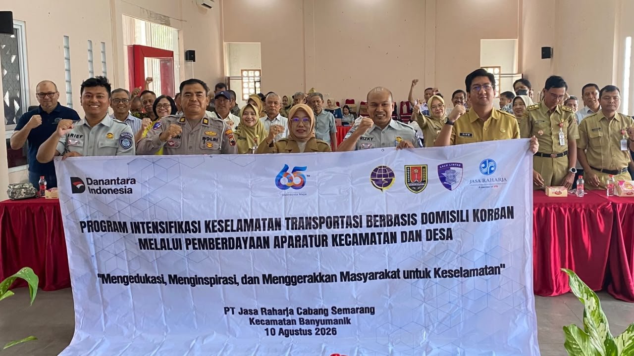 Jasa Raharja Bersama Polrestabes dan Dishub Semarang Gelar Intensifikasi Keselamatan Transportasi di Banyumanik