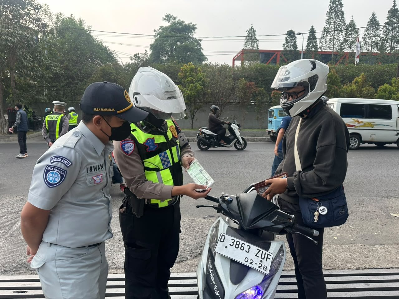 Jasa Raharja Kanwil Jabar Dukung Penuh Operasi Razia Gabungan Kendaraan Bermotor di Wilayah Kabupaten Bandung