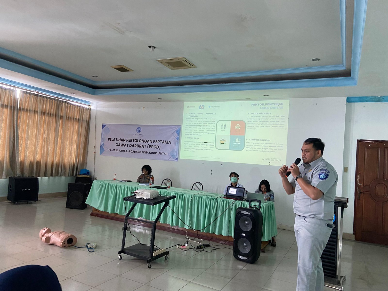 Jasa Raharja Pematangsiantar Gelar Pelatihan Penanganan Gawat Darurat bagi Driver Grab