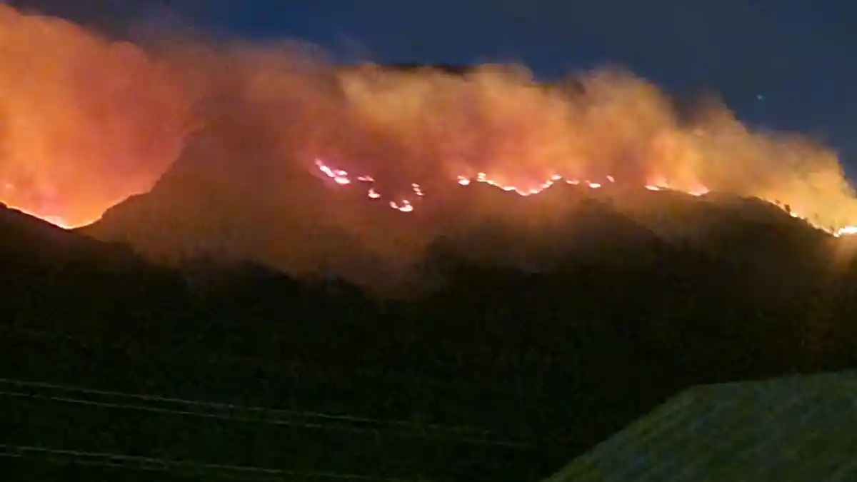 Karhutla Melanda Gunung Ijen, Titik Api Terlihat dari Permukiman Warga