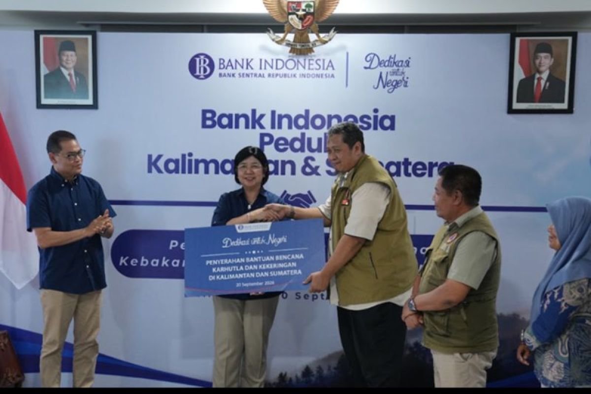 BI Salurkan Bantuan Rp2,97 Miliar untuk Warga Terdampak Karhutla