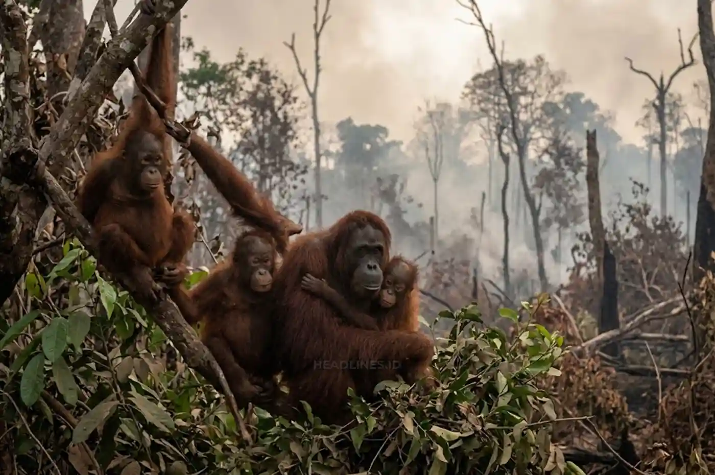 Karhutla Kalimantan Barat Ancam Habitat, 46 Orangutan Dievakuasi