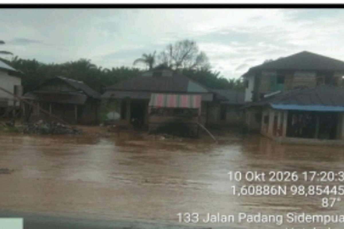 Hujan Deras Terjang Sumatera Utara, Satu Rumah Rusak akibat Longsor dan Tapteng Banjir