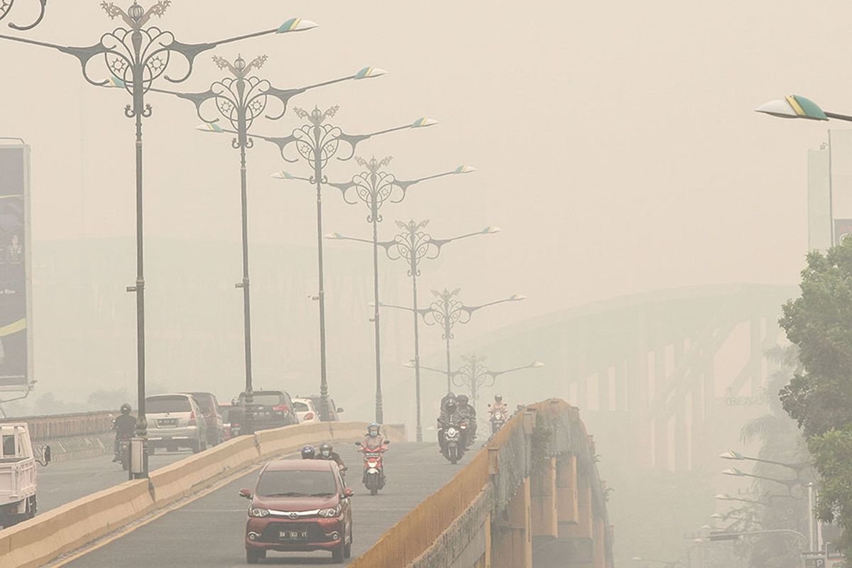 Kabut Asap Kembali Selimuti Riau, Jarak Pandang di Pekanbaru Hanya 1,5 Kilometer